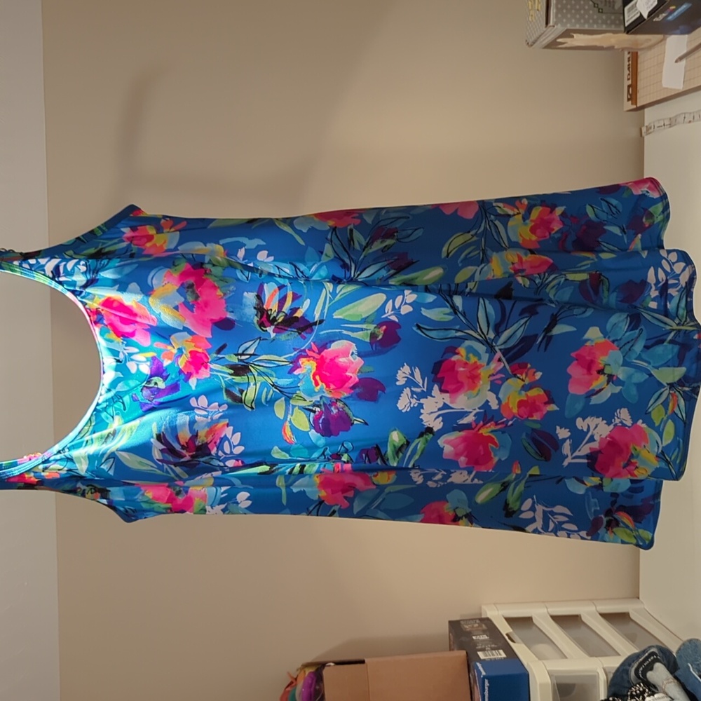 Floral Blue Women's One Piece Bathingsuit